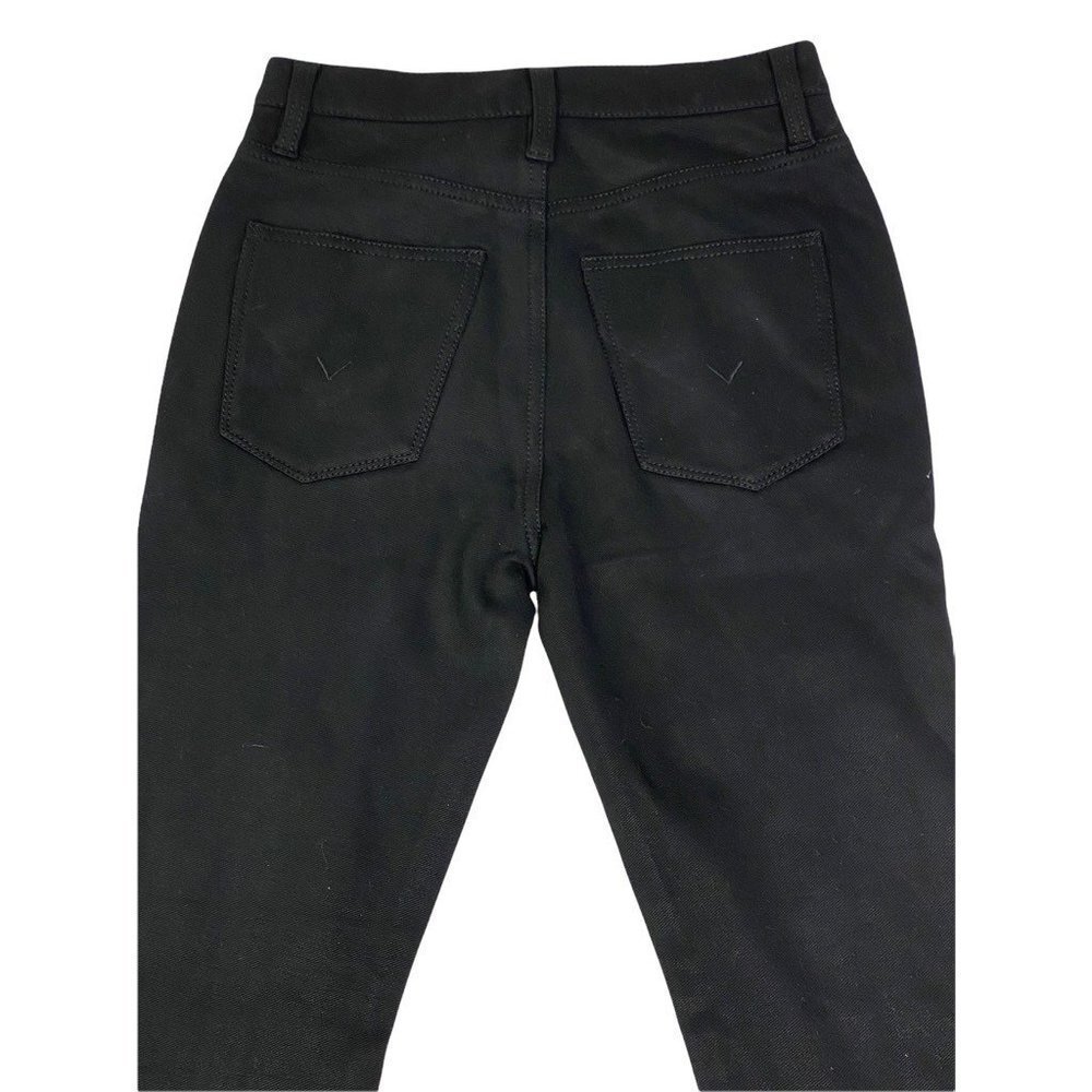 Hudson Womens Barbara Skinny Jeans Black Pockets Denim Front Hem Slit 25 New - Picture 7 of 10